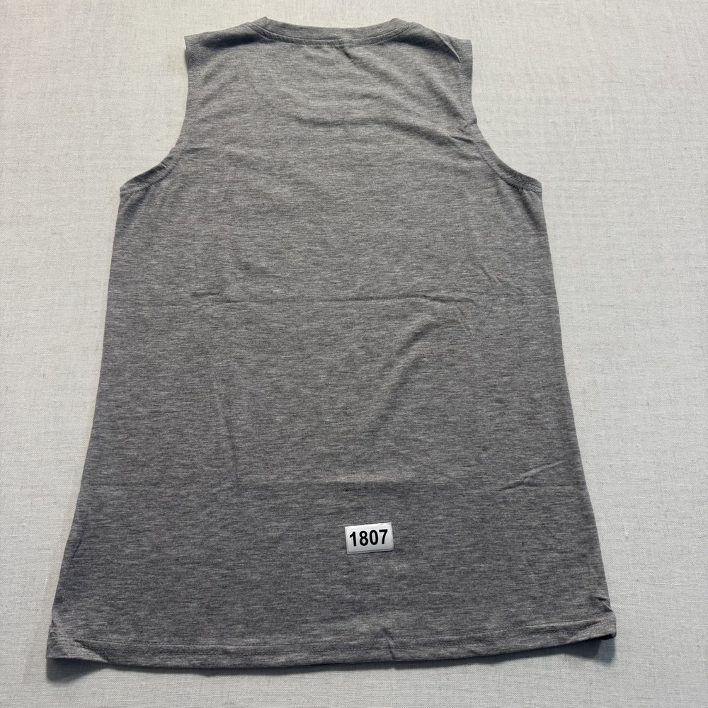 Unbranded Wanderlust Graphic Tank Top Womens Small Gray Excellent‎ - Picture 4 of 6